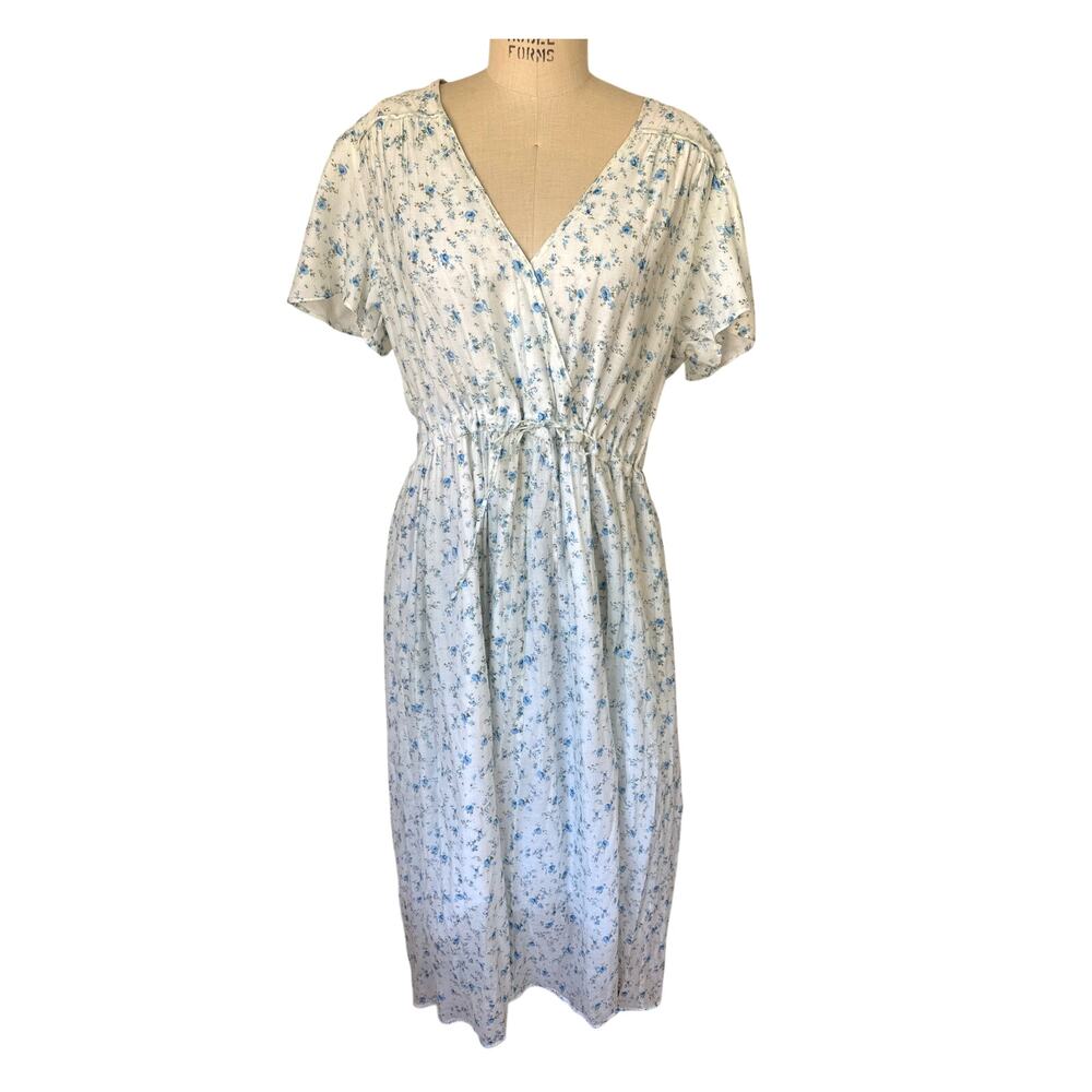 Christy Dawn The Dawn Dress in White & Blue Flowers Size XXL XX-Large NEW NWT